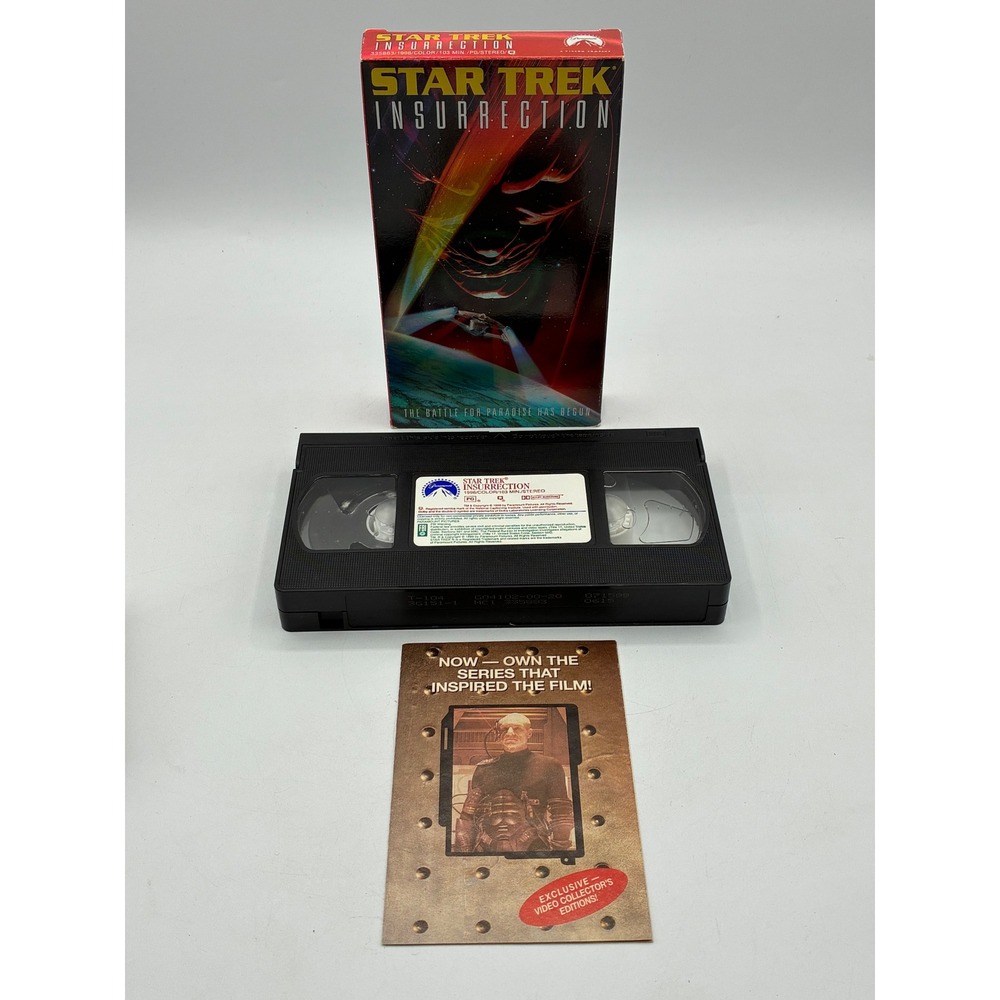 Star Trek Insurrection VHS 1999 Paramount Sci-Fi Movie Holographic Cover Tape - Picture 3 of 4